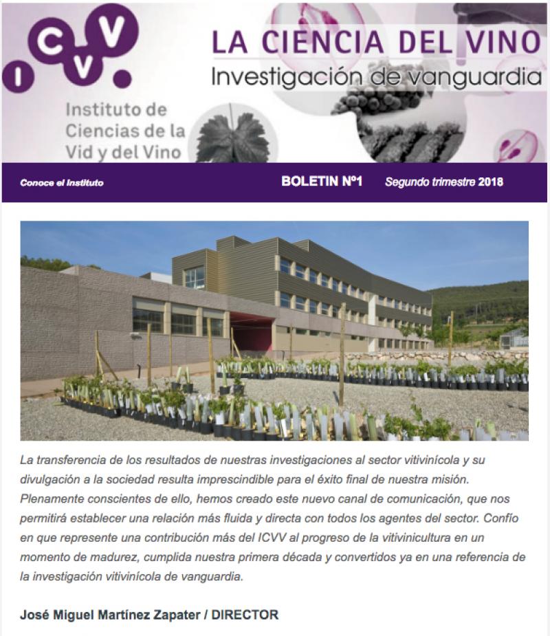 Boletín nº1 del ICVV: La ciencia y el vino. Investigación de vanguardia.