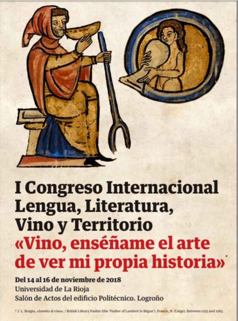 "Vino, enséñame el arte de ver mi propia historia", I Congreso Internacional Lengua, Literatura, Vino y Territorio